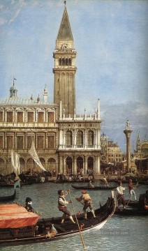  nach - Rückkehr des Bucentoro zum Molo am Himmelfahrtstag Detail Canaletto